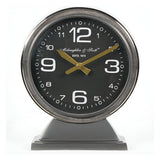 Aviation Small Mantel Clock 15cm - Black & Gold