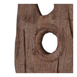 Carved Wood Large Textured Sculpture - 118cm