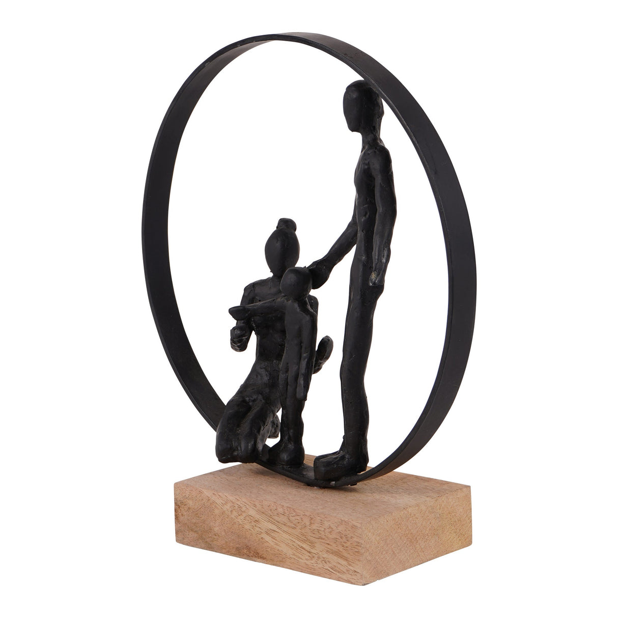 Family Bond On Wooden Stand Figurine - 27cm