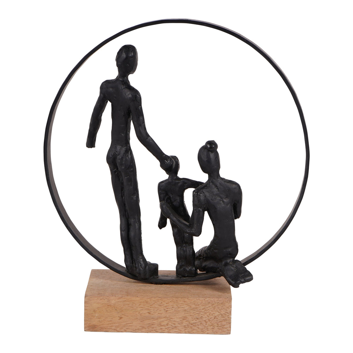 Family Bond On Wooden Stand Figurine - 27cm