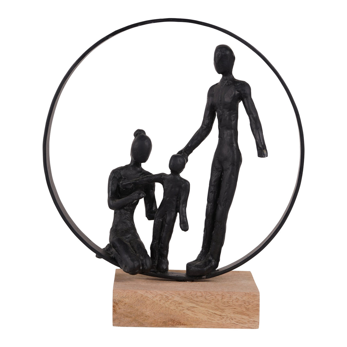 Family Bond On Wooden Stand Figurine - 27cm