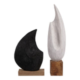 Hand Carved Solid Wood Black Figurine - 34cm