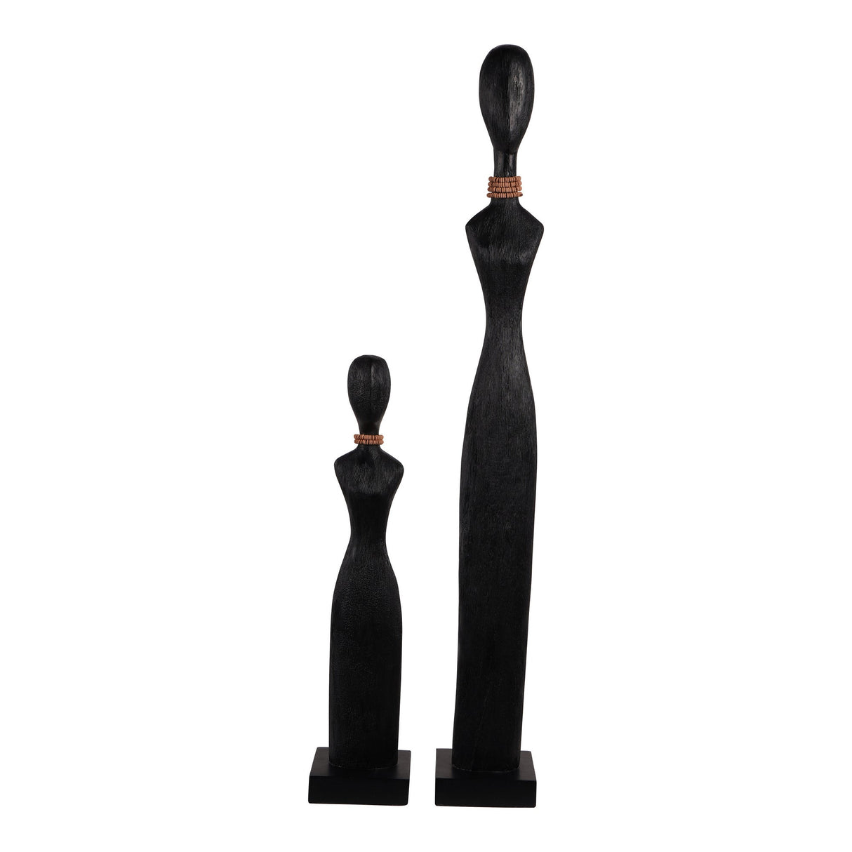 Abstract Female Black Large Sculpture - 87cm