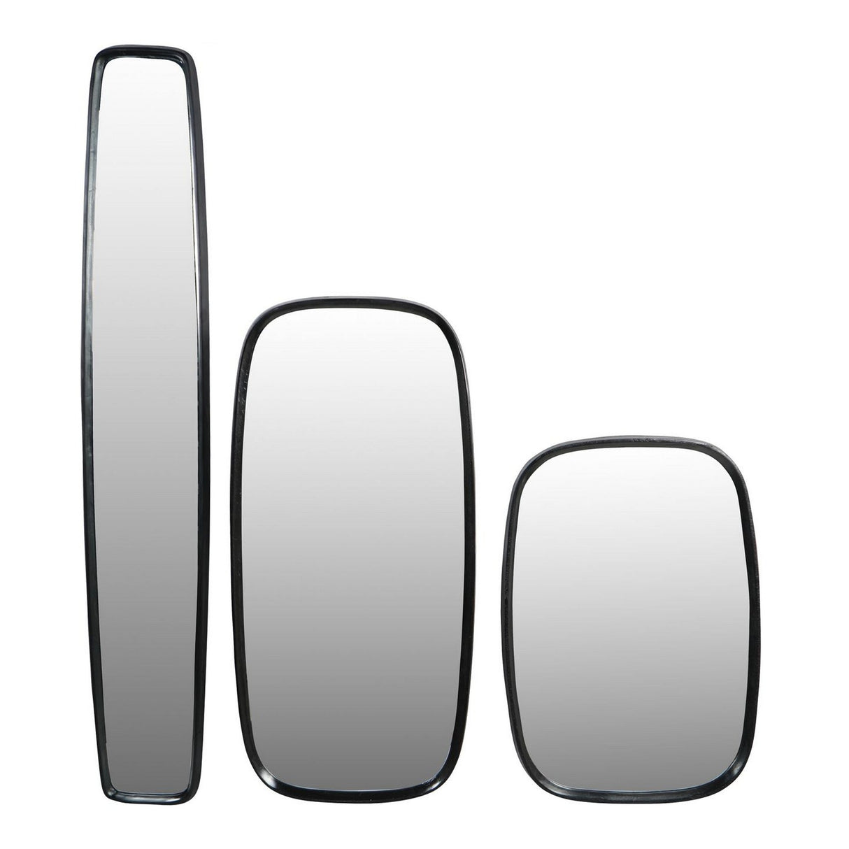 Lloyd Dark Graphite Slim Aluminium Wall Mirror - 58x119cm