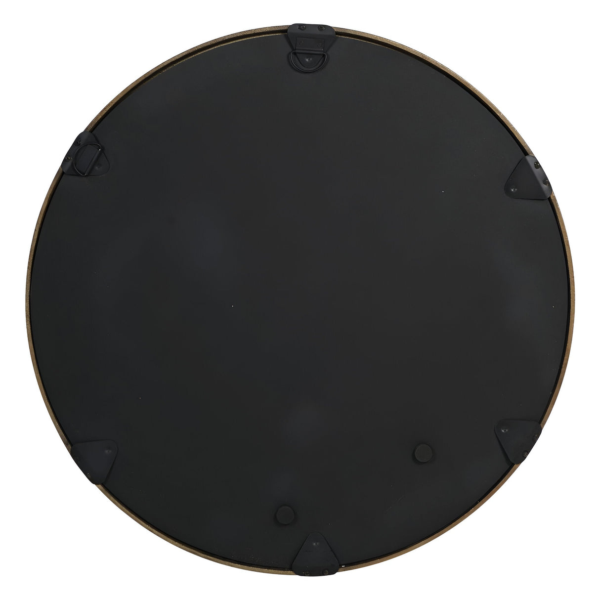 Oslo Brass Textured Round Wall Mirror - 100cm