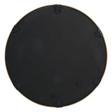 Oslo Brass Textured Round Wall Mirror - 100cm