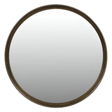 Oslo Brass Textured Round Wall Mirror - 100cm
