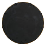 Oslo Brass Textured Round Wall Mirror - 80cm