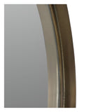 Oslo Brass Textured Round Wall Mirror - 80cm