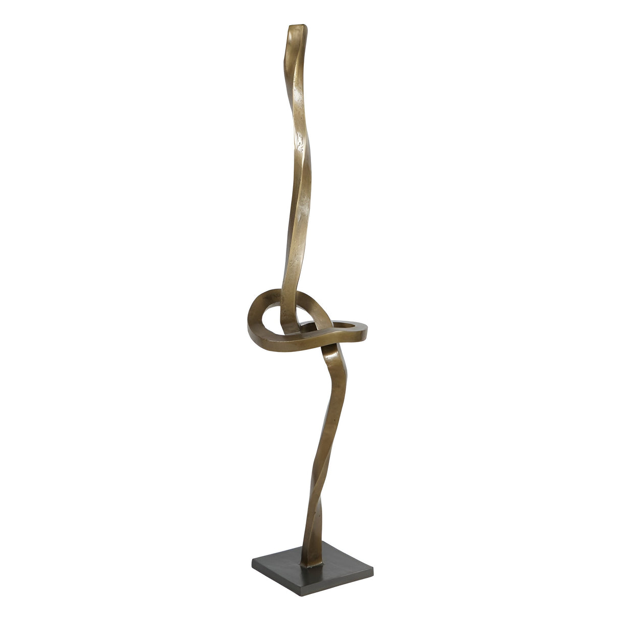 Charlie Textured Brass Aluminium Abstract Sculpture - 158cm