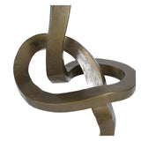 Charlie Textured Brass Aluminium Abstract Sculpture - 158cm