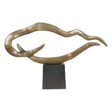 Isla Small Textured Brass Aluminium Abstract Sculpture - 83cm