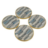 Mosaic Style Set of 4 Coasters - Blue & Grey