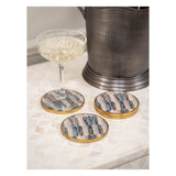 Mosaic Style Set of 4 Coasters - Blue & Grey