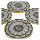 Circular Design Set of 4 Coasters - Black
