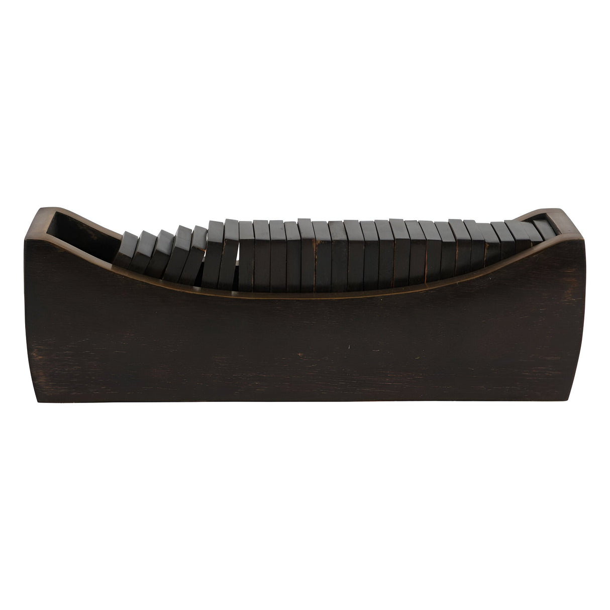 Columbia Large Domino Set In Curved Tray - Black