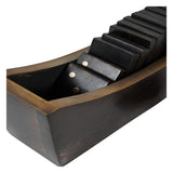 Columbia Large Domino Set In Curved Tray - Black