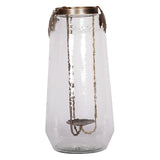 Laura Ashley Extra Large Leaf Bottle Hurricane - Bronze