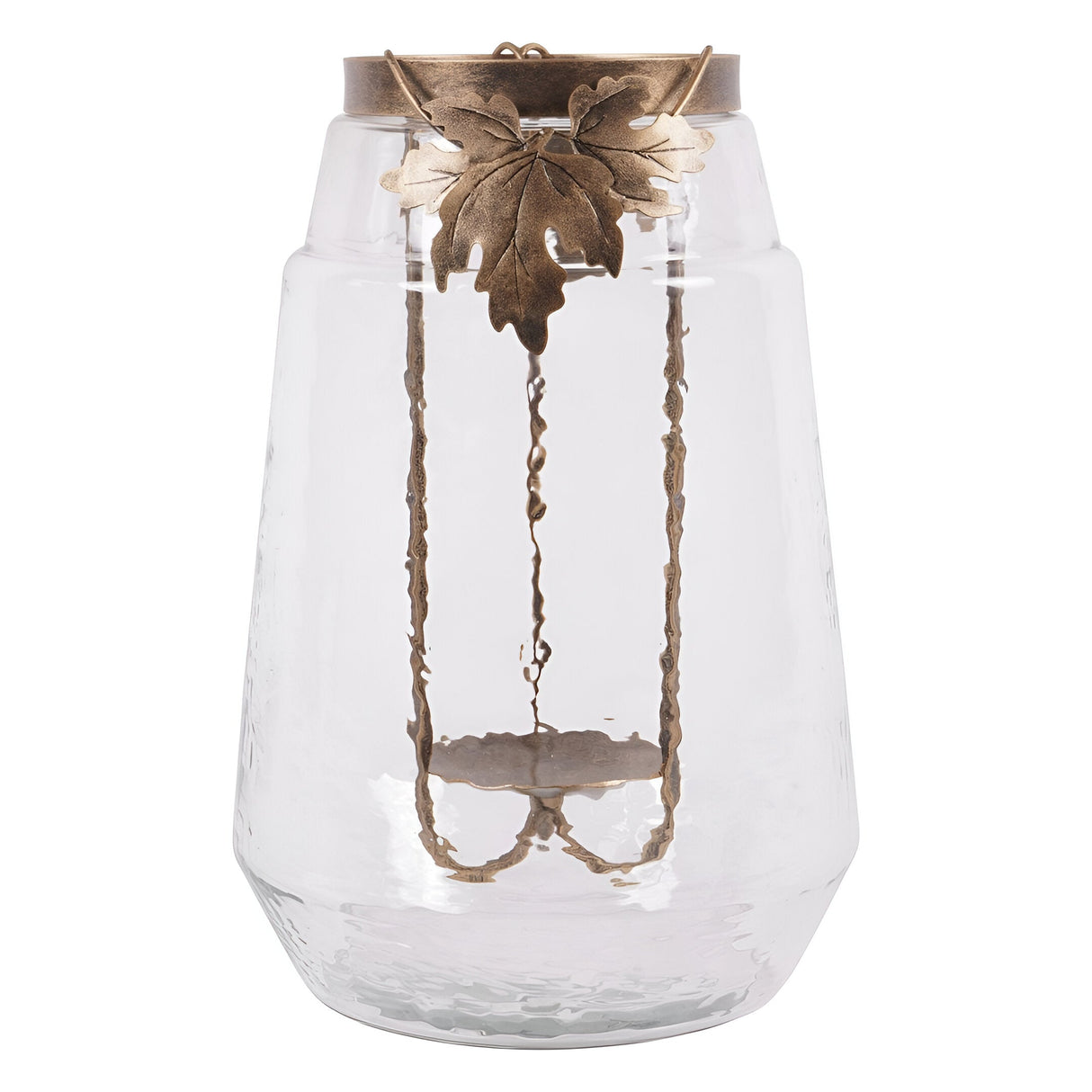 Laura Ashley Large Leaf Bottle Hurricane - Bronze