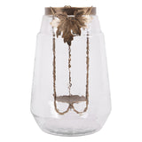 Laura Ashley Large Leaf Bottle Hurricane - Bronze