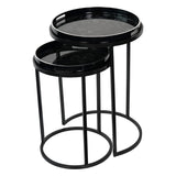 Laura Ashley Louise Set of 2 Tray Tables - Black