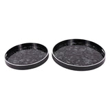 Laura Ashley Louise Print Set of 2 Trays - Black & White