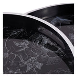 Laura Ashley Louise Print Set of 2 Trays - Black & White