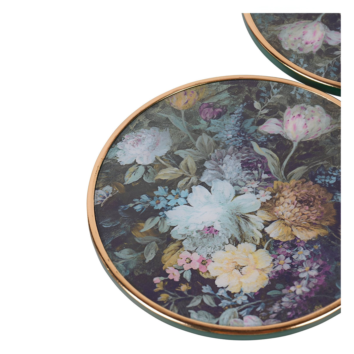 Laura Ashley Mathilde Set of 4 Coasters - Green