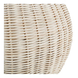 Large Rattan Table Lamp - Natural With Drum Shade