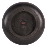 Mango Wood Bowl Wall Clock 41cm - Smoked Black