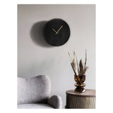 Mango Wood Bowl Wall Clock 41cm - Smoked Black