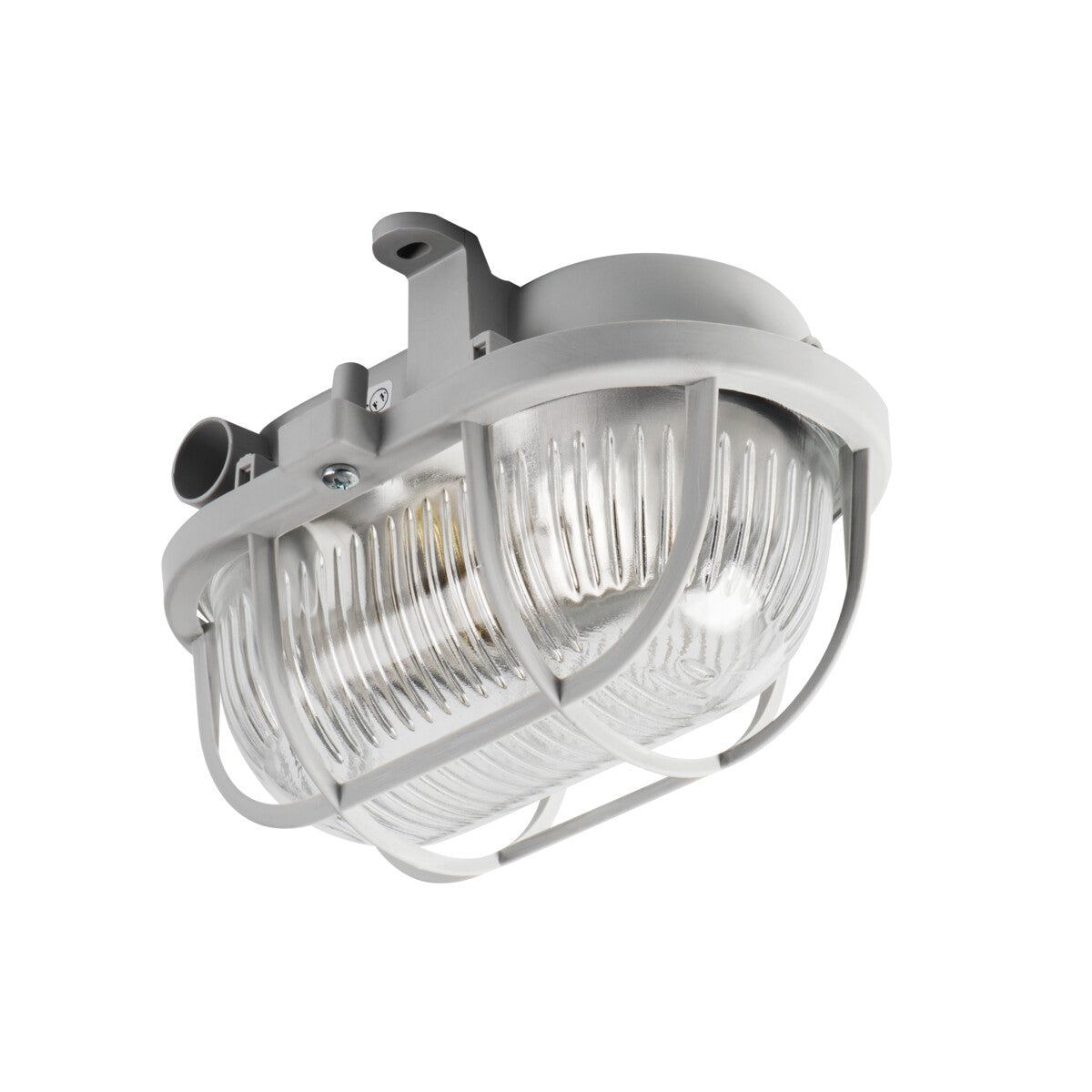 Milo 7040T/P E27 IP44 Bulkhead Wall Light - Grey