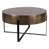 Santa Cruz Coffee Table 82cm - Etched Brass