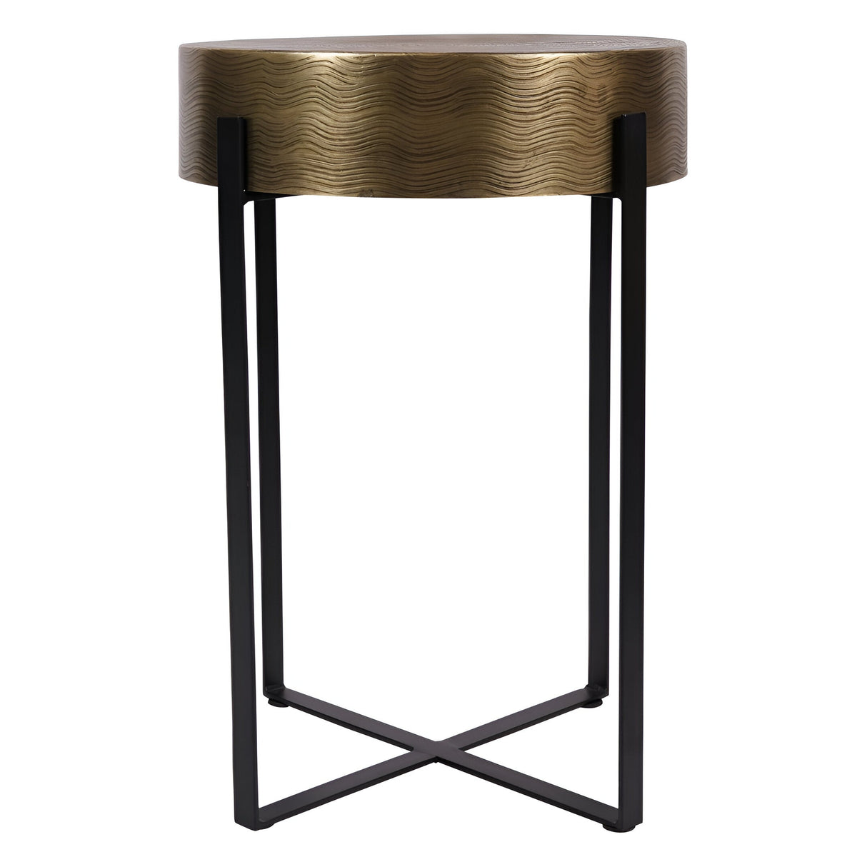Santa Cruz Side Table 40cm - Etched Brass