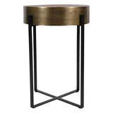 Santa Cruz Side Table 40cm - Etched Brass