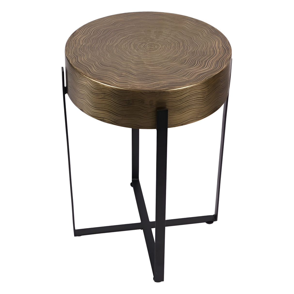 Santa Cruz Side Table 40cm - Etched Brass
