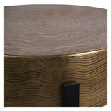 Santa Cruz Side Table 40cm - Etched Brass
