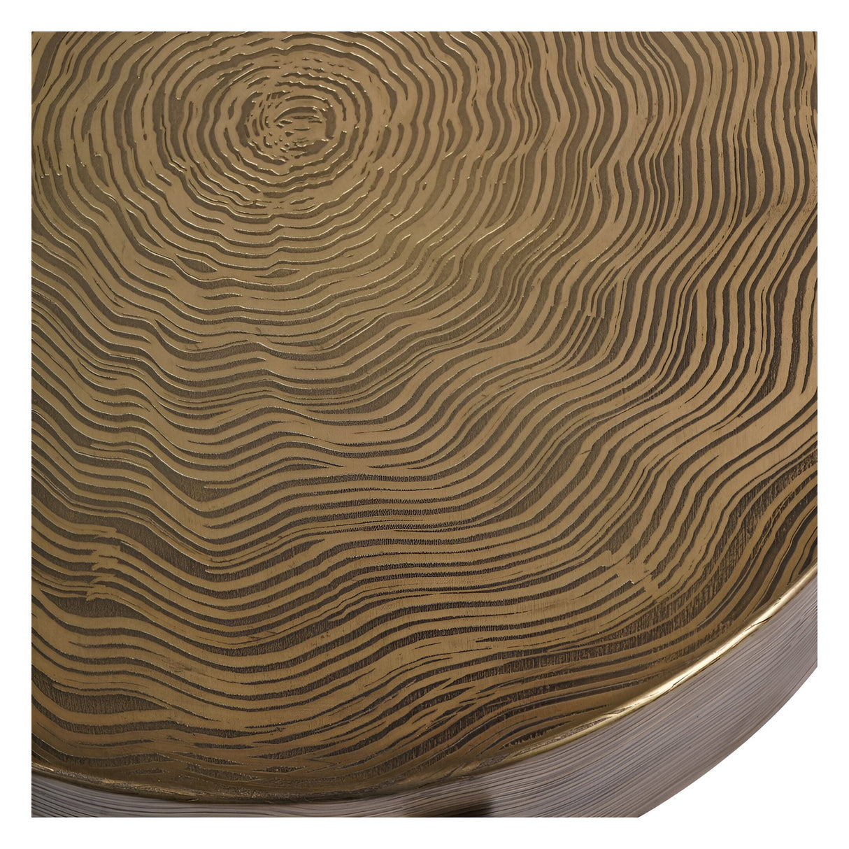 Santa Cruz Side Table 40cm - Etched Brass