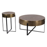 Santa Cruz Side Table 40cm - Etched Brass