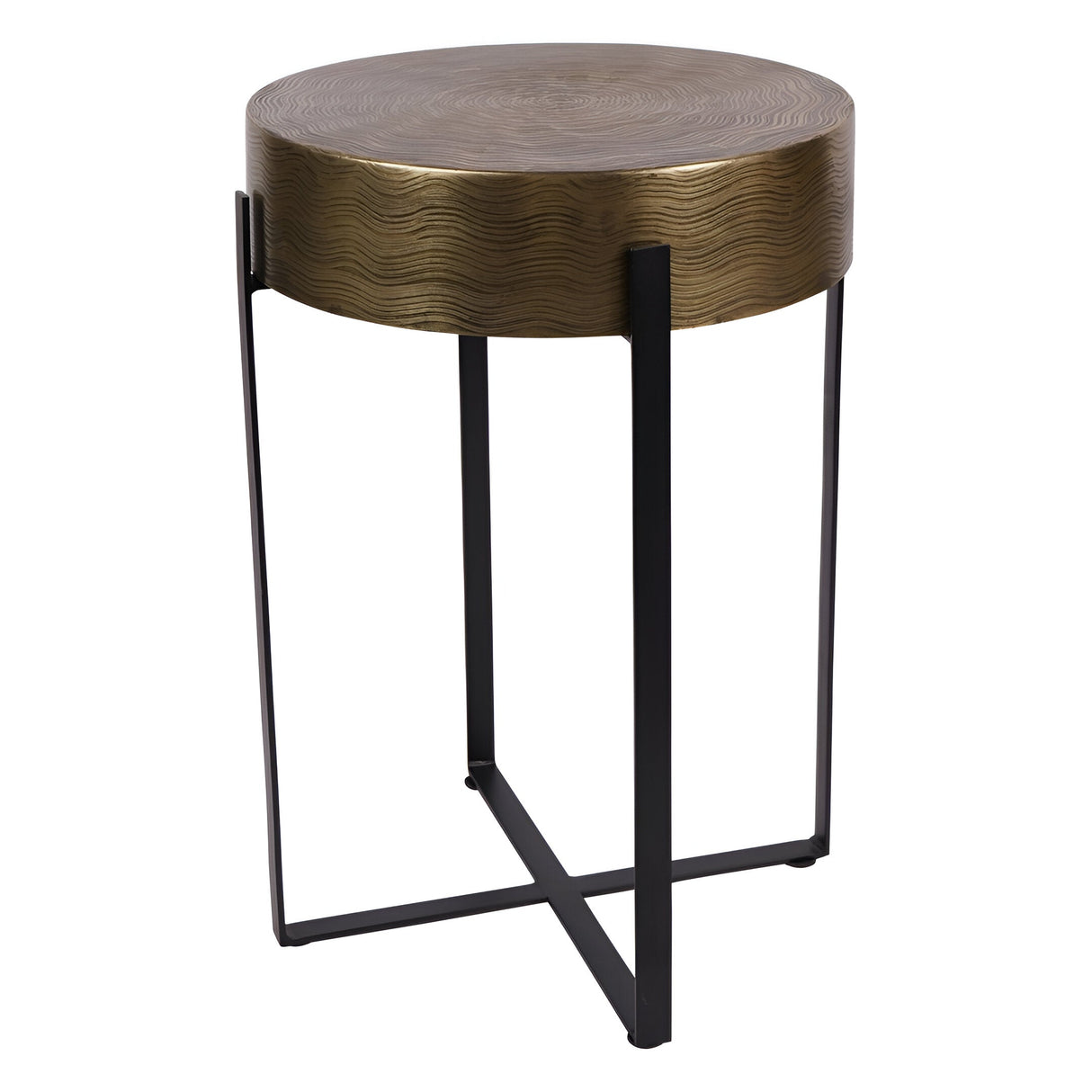 Santa Cruz Side Table 40cm - Etched Brass