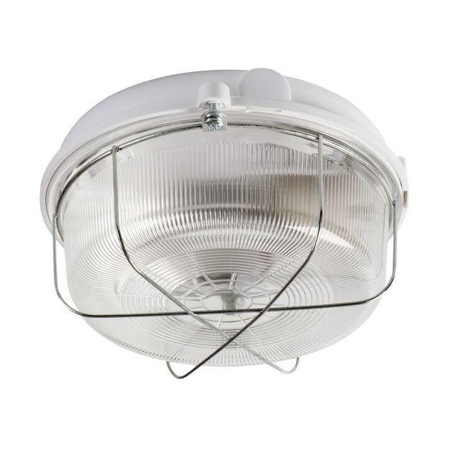 INES E27 Round Bulkhead IP54 - White