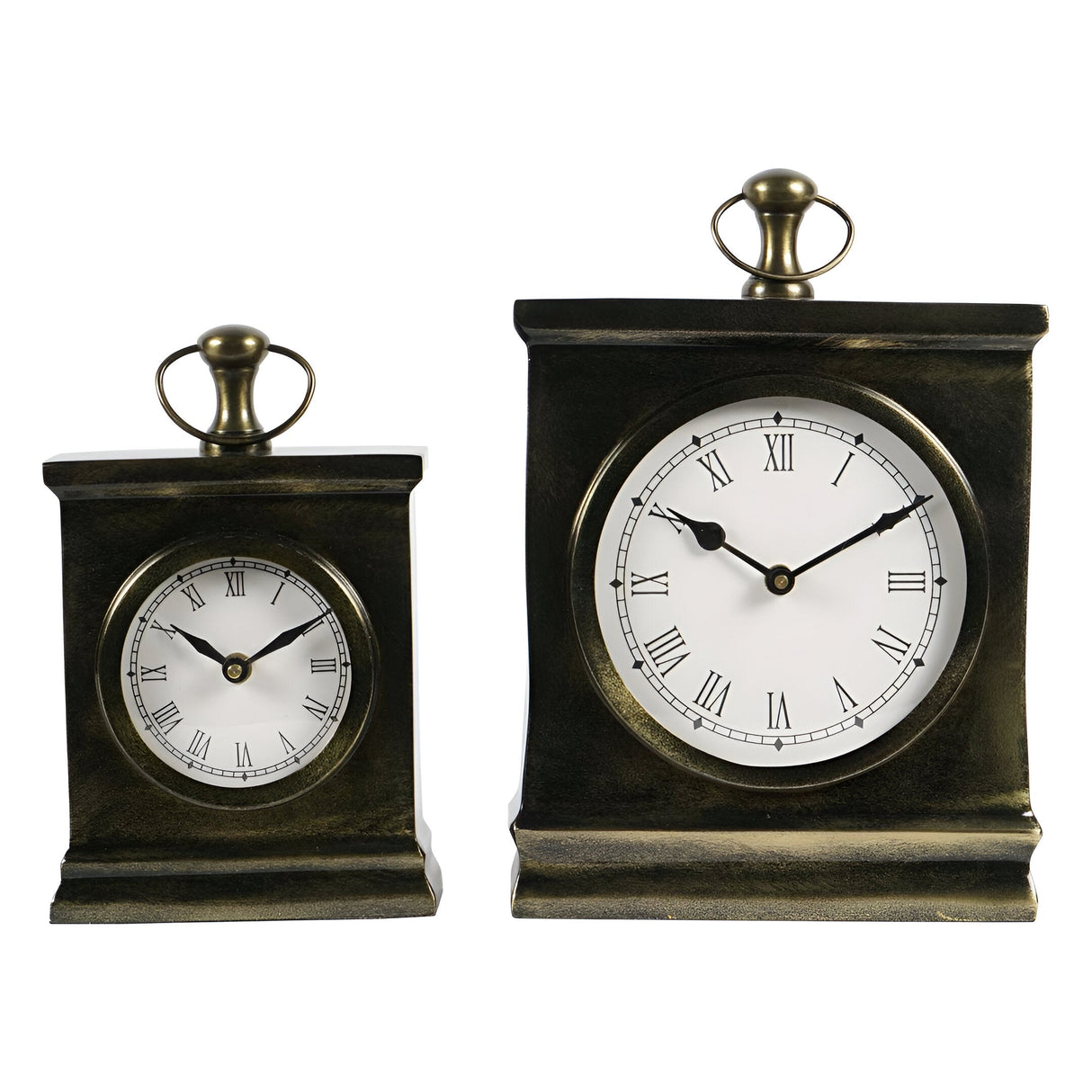Taunton Small Mantel Clock - Antique Brass