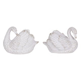 Laura Ashley Set of 2 Swan Votive Holder - Distressed White
