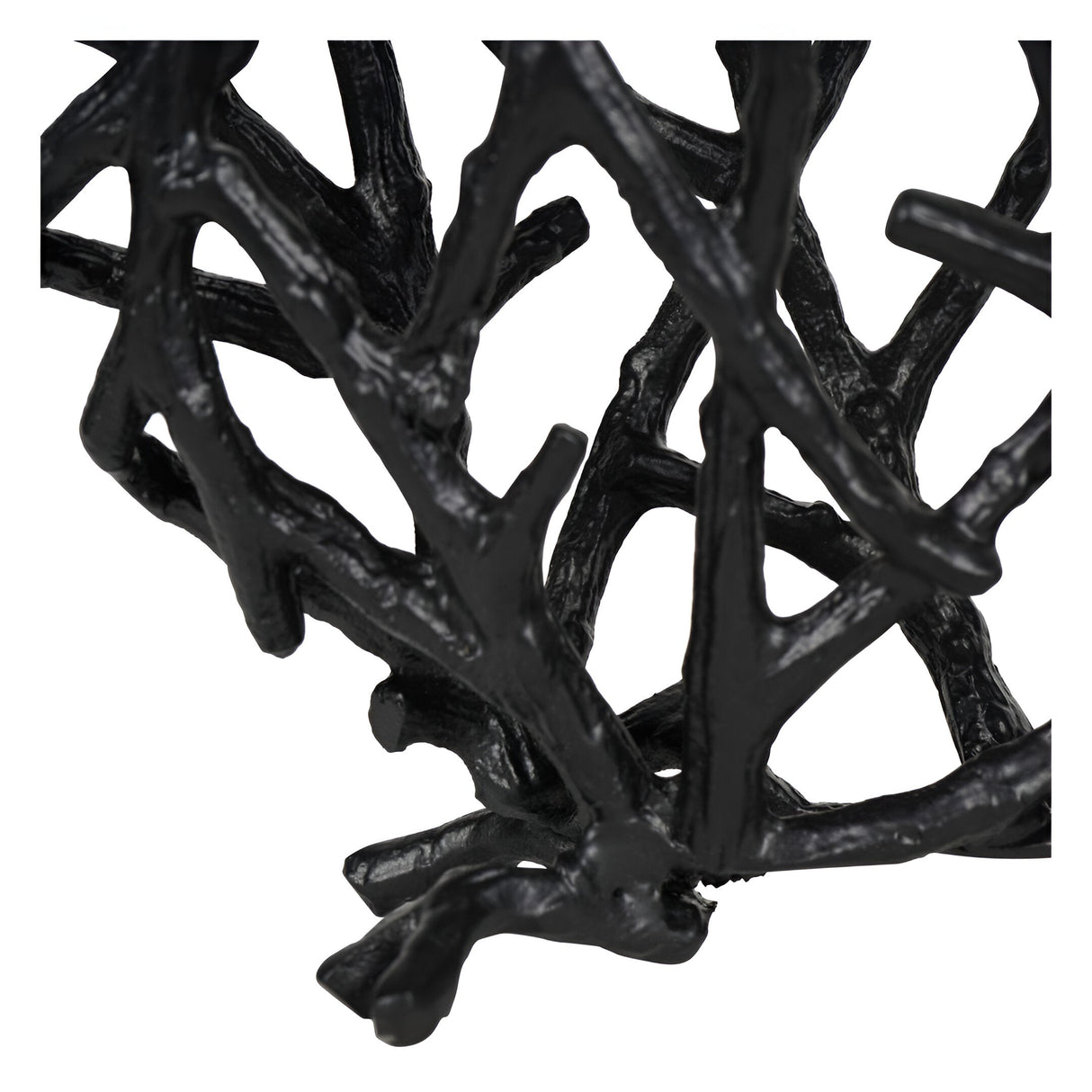 Twig Sculptural Disc Vase - Black