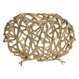 Twig Sculptural Disc Vase - Gold