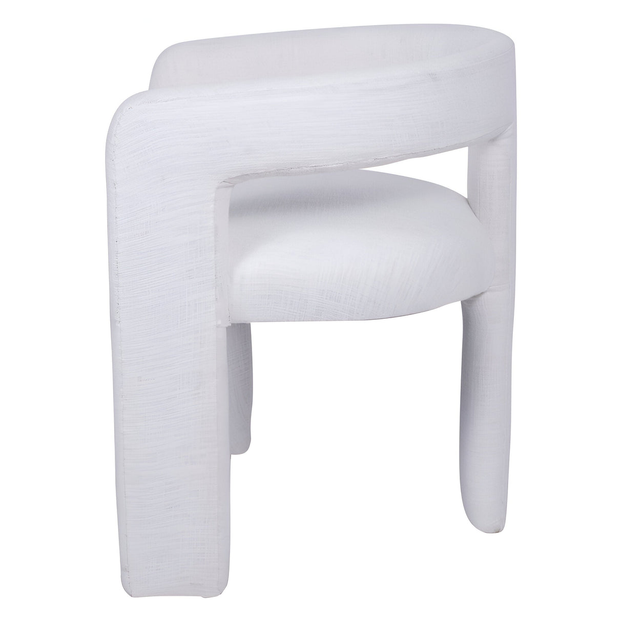 Fully Upholstered Slub Chair - Ivory