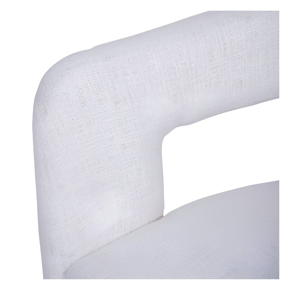 Fully Upholstered Slub Chair - Ivory