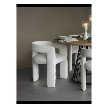 Fully Upholstered Slub Chair - Ivory