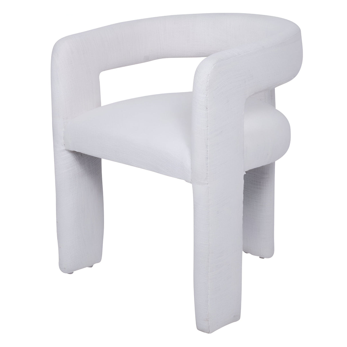 Fully Upholstered Slub Chair - Ivory