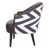 Admiral Leather & Fabric Occasional Chair - Black